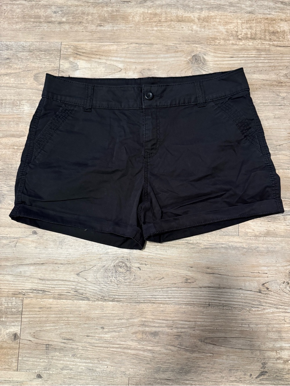 Maurices Black Casual Cotton Blend Shorts